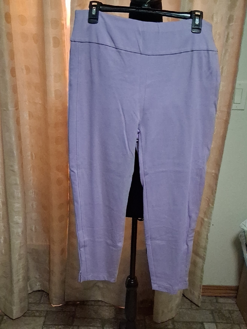 Lavender Stretch Ponte Pull-On Ankle Pants - Women